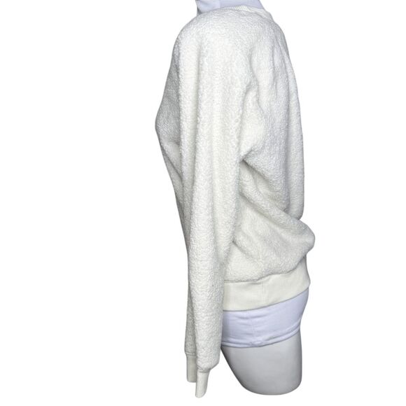 Aerie snow white faux sherpa sweater medium - Picture 4 of 11